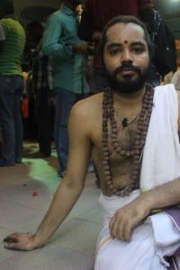 One of the priests at Sri Veeramakaliamman.