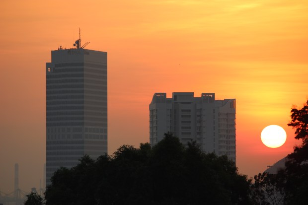 Sundown in Singapore. 