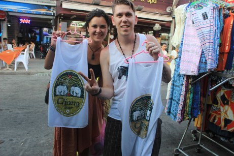 We LOVE Chang — so much that we bought shirts of the number one brew out of Thailand.