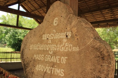 One of the mass burial sites at the Killing Fields, a place that claimed many Cambodian lives.