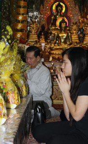 Sok is one of the Khmer Buddhist Society's few young followers.